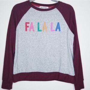 Wallflower FA LA LA Christmas Holiday Sweatshirt, Size Large, EUC